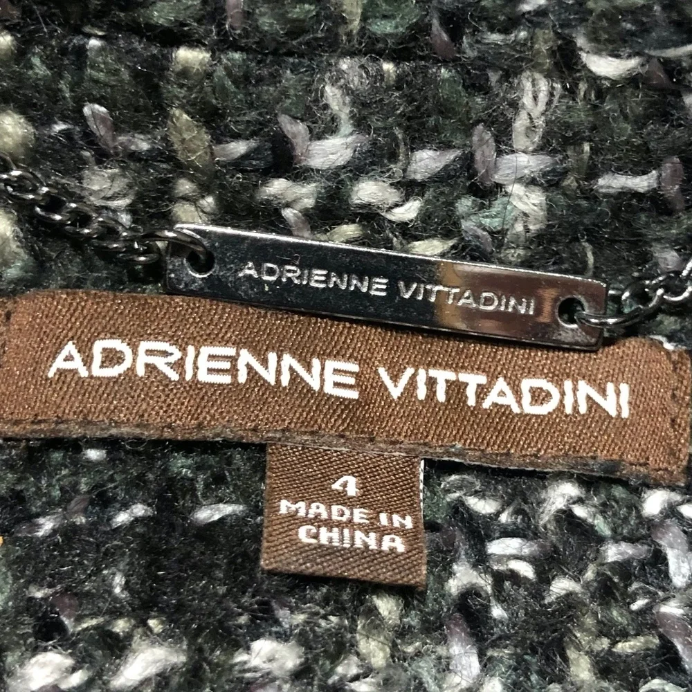 *ADRIENNE VITTADINI* Gray Tweed Wool Blend Jacket